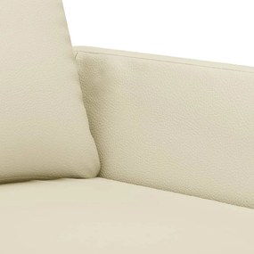 Poltrona 60 cm couro artificial creme