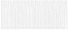 Cortinas com cortinas Floral Branco 600 x 140 cm Poliéster