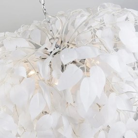 Candeeiro suspenso romântico branco com folhas - FEDER Design,Moderno