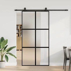 vidaXL Porta deslizante c/ conj. ferragens 102,5x205cm vidro temperado