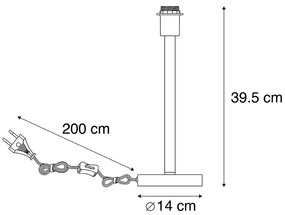 Candeeiro de mesa moderno preto sem sombra - Simplo Moderno