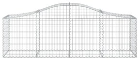 Cestos gabião arqueados 12pcs 200x50x60/80 cm ferro galvanizado