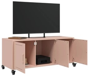 Móvel de TV 100,5x39x43,5 cm aço rosa