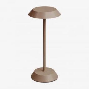 Lâmpada De Mesa Led Sem Fios Para Exterior Em Ferro Oravella Moka Brown - Sklum