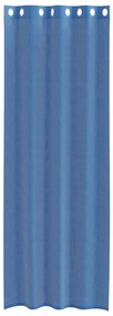 Cortinas de voile com ilhós 2 pcs azul real