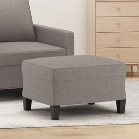 vidaXL Apoio de pés 60x50x41 cm tecido cinza-acastanhado