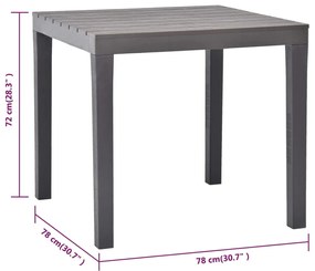 Mesa de jardim com 2 bancos plástico castanho