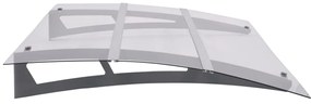 Toldo para porta 150x90 cm PET prateado e transparente