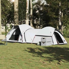vidaXL Tenda de campismo p/ 5 pessoas tecido opaco impermeável branco