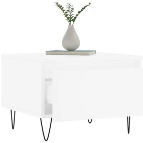 Mesas de centro 2 pcs 50x46x35 cm derivados de madeira branco
