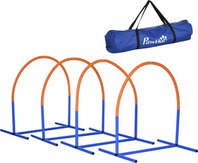 PawHut Kit de Agilidade para Cães Kit de Agilidade para Cães Bolsa de Transporte 88x64x95 cm Azul e Laranja | Aosom Portugal