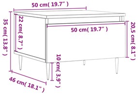 Mesa de centro 50x46x35 cm derivados de madeira branco