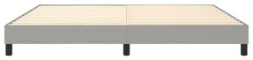 Estrutura de cama sem colchão 200x200 cm tecido cinzento-claro