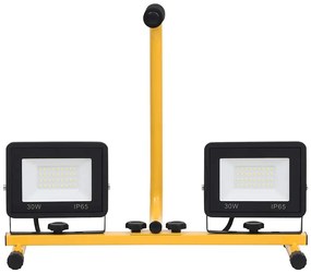 Projetor c/ iluminação LED e pega 2x30 W branco quente