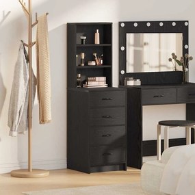 Highboard vidaXL Preto Carvalho 40x41x135 cm Madeira engenheirada