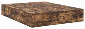 Estrado de Cama com Arrumação em Carvalho Fumado 135x190 cm