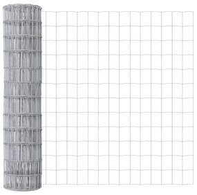 Cerca Euro com 13 Postes 1,2x25 m Aço Galvanizado