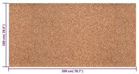 Rolo de cortiça 100x200 cm 2 mm