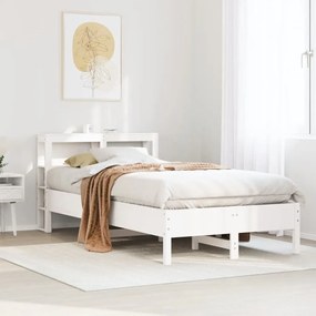 Cama sem colchão 90x190 cm madeira de pinho maciça branco