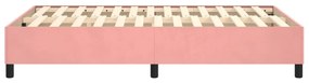 Estrutura de cama 120x200 cm veludo rosa