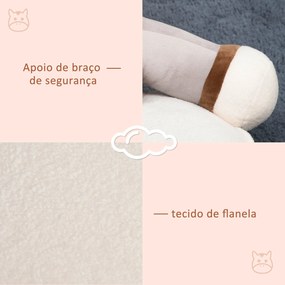 Mini sofá infantil para crianças acima de 18 meses em forma de burro com assento acolchoado 60x55x60cm cinza
