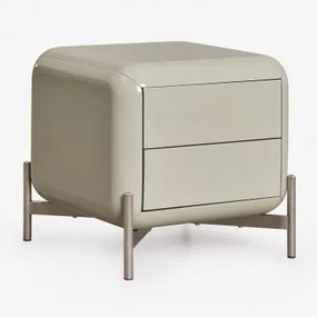 Pack De 2 Mesas De Cabeceira Quadradas 45x45 Cm Em Mdf Alazne Verde Laurel - Sklum