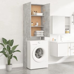 Armário máquina de lavar roupa 64x25,5x190 cm cinzento-cimento