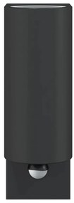 Candeeiros parede p/ exterior c/ sensor 2 pcs alumínio preto