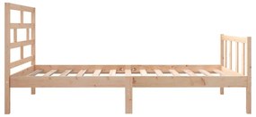 Estrutura de cama pequena solteiro 75x190 cm pinho maciço