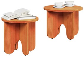 Conjunto de Mesas de Café 2 pcs Castanho-mel