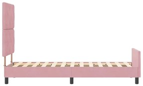 Cama vidaXL Rosa 80x200 cm Veludo