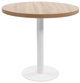 vidaXL Mesa bistrô 80 cm MDF castanho-claro