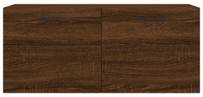 Armário parede 80x36,5x35cm derivados madeira carvalho castanho