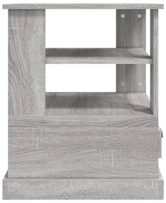 Mesa de apoio 50x50x60 cm derivados de madeira cinzento sonoma