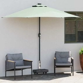 vidaXL Base de guarda-sol com rodas para postes de Ø38/48mm, granito preto, 25 kg - Retangular.