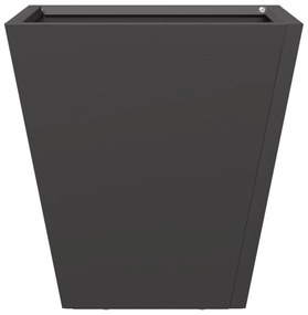 Vaso/floreira de jardim 30x30x30 cm aço preto