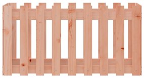 Canteiro elevado c/ design de cerca 100x50x50cm madeira douglas