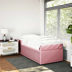 Cama com molas/colchão 80x200 cm veludo rosa