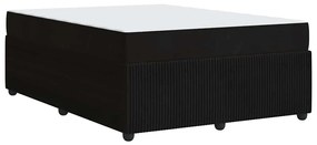 Estrutura de cama com colchão Outros Preto 160 x 200 cm Veludo