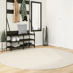 vidaXL Tapete de pelo curto OVIEDO Ø 200 cm bege