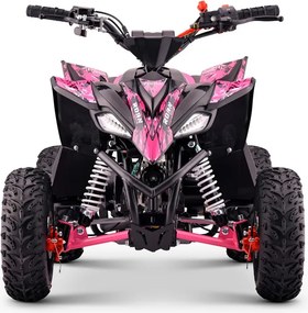 Mini moto 4 gasolina para crianças de gasolina 110cc Roan Ratte R6 R-N-1,C/ marcha-atrás e limitador velocidade Rosa