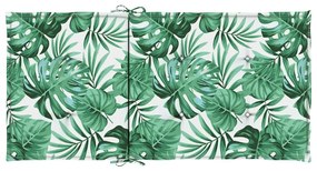 Almofadas de cadeira 2 pcs Padrão de folhas 100 x 50 x 3 cm