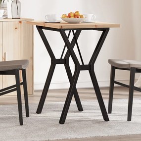 Mesa de jantar estrutura em Y 80x50x75,5 cm pinho/aço