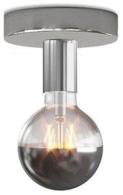 Fermaluce de metal com lâmpada globo