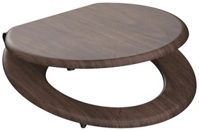 SCHÜTTE Assento de sanita com fecho suave DARK WOOD MDF