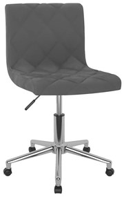 vidaXL Cadeira de jantar giratória veludo cinzento-escuro