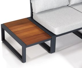 Conjunto de Lounge de Jardim La Puerta – Sofá de Canto XXL, Mesa de Ce