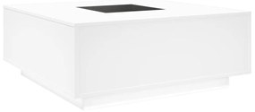 Mesa de centro luzes LED Infinity 100x100x40 cm branco