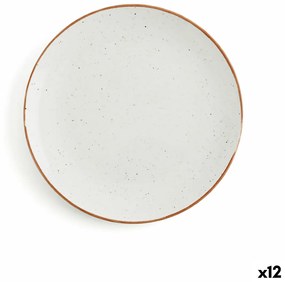 Plat Bord Ariane Terra Cerâmica Bege (ø 21 cm) (12 Unidades)