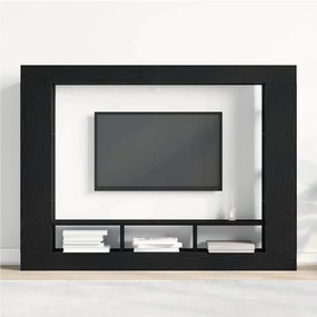 Armário de TV Suspenso vidaXL Preto Carvalho 152x22x113 cm